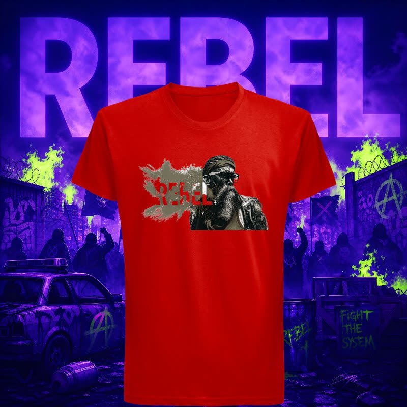 Le t-shirt Rebel en rouge