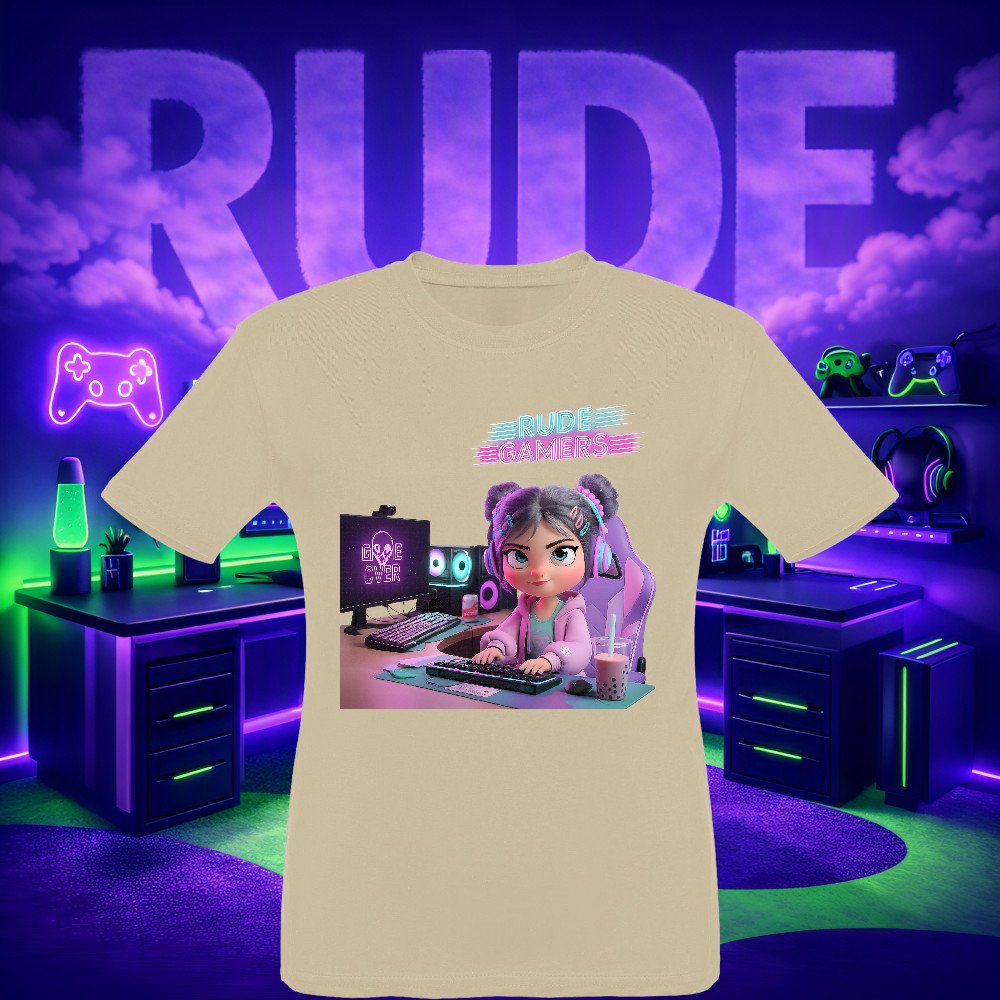 RUDE GAMERS - Game Over, Get Boba T-shirt