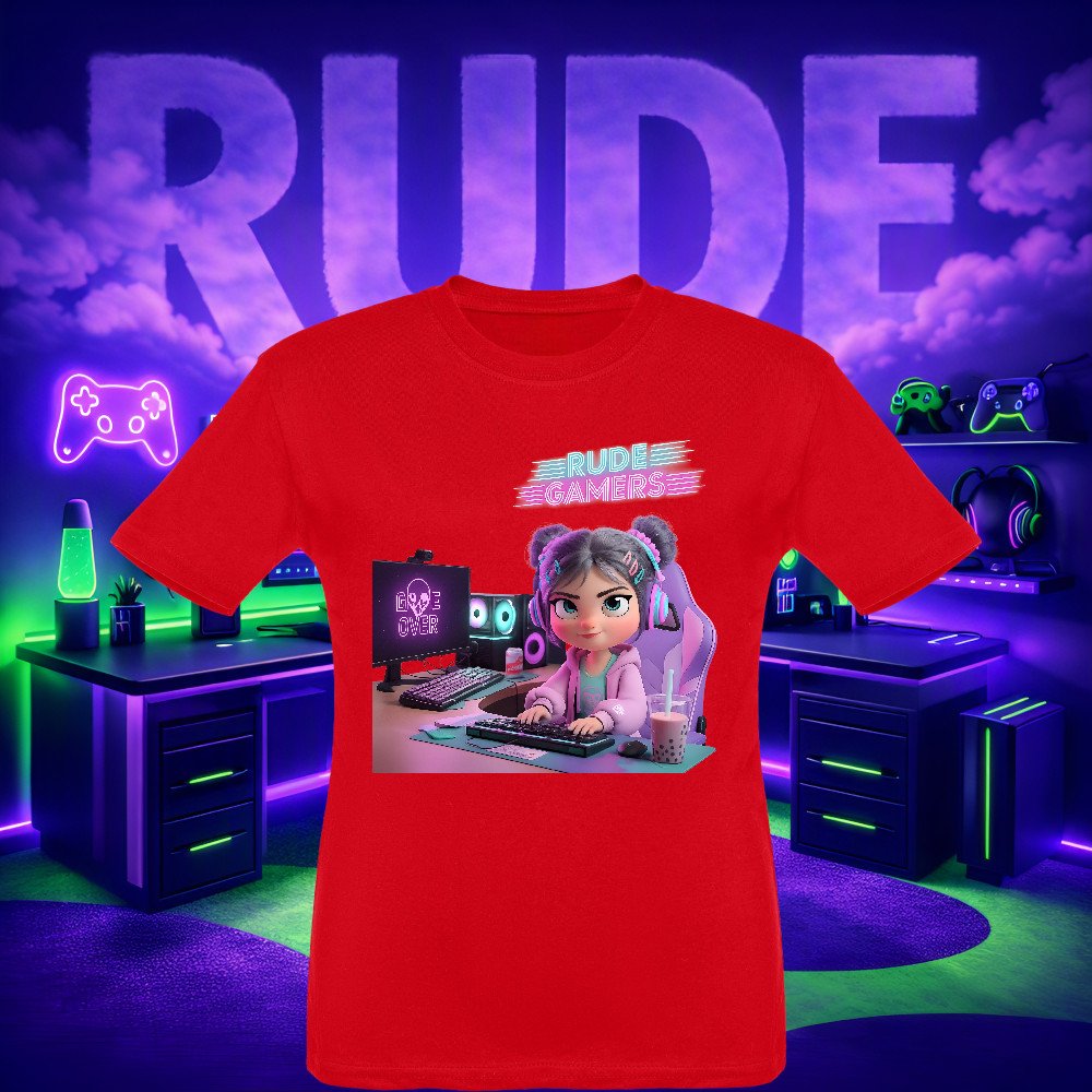 RUDE GAMERS - Game Over, Get Boba T-shirt