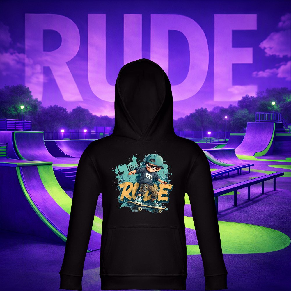 RUDE SKATERS - Cool Kid Rolls In Hoodie