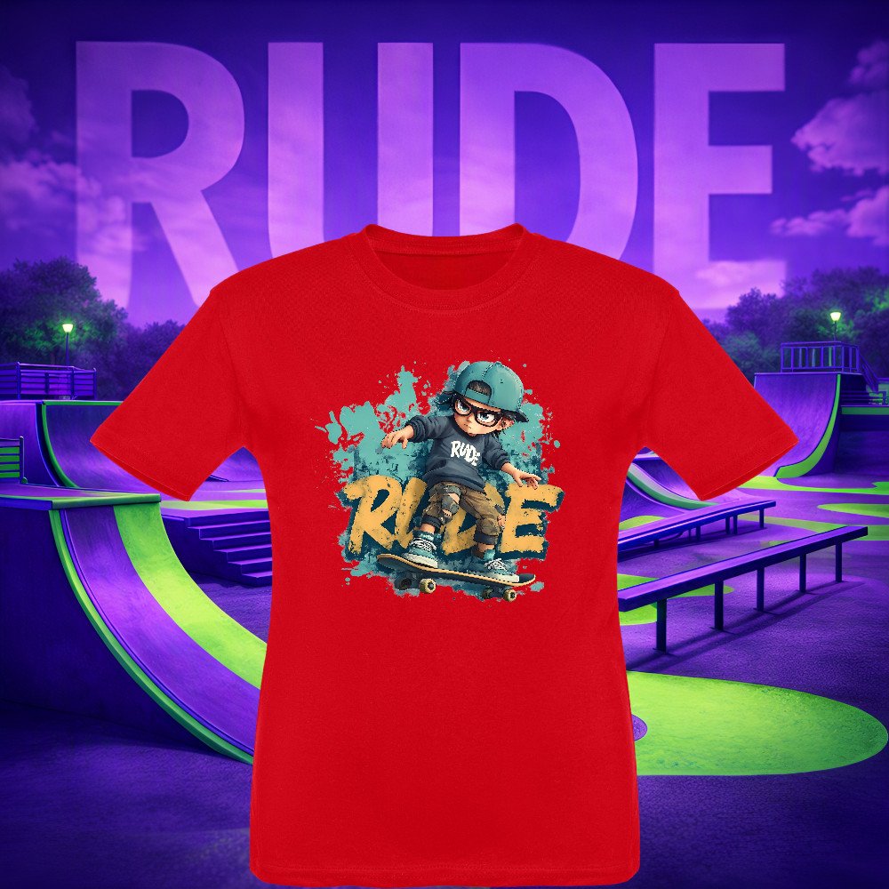 RUDE SKATERS - Cool Kid Rolls In T-shirt