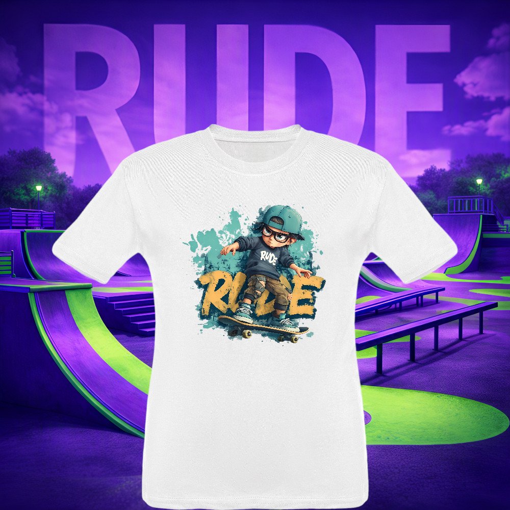 RUDE SKATERS - Cool Kid Rolls In T-shirt