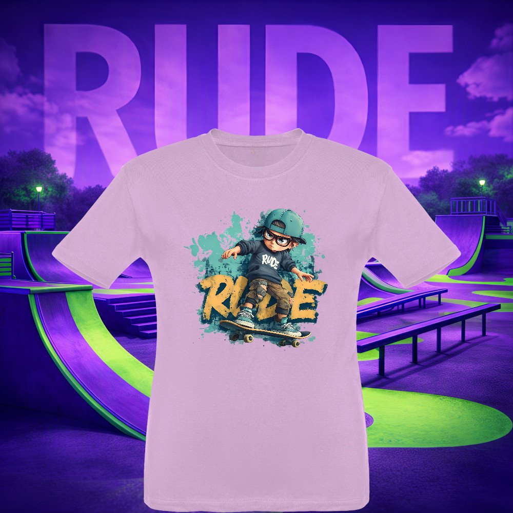 RUDE SKATERS - Cool Kid Rolls In T-shirt